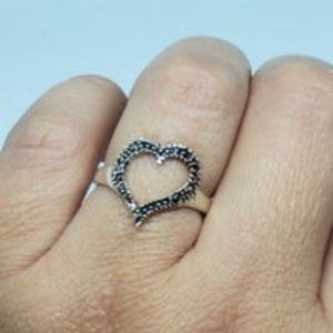 Real .925 Sterling Silver Heart Ring